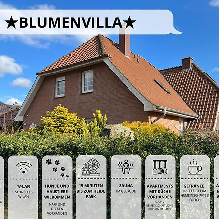Blumenvilla - 15 Minuten Bis Zum Heide Park, Haustiere Willkommen, Sauna Im Gebaeude Schneverdingen Luaran gambar